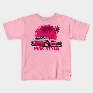 MX5 Miata Pink style Kids T-Shirt